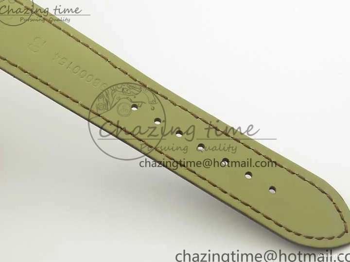 0124 Durable De Ville RG MKF 1:1 Best Edition Silver Dial Diamonds Markers on Brown Leather Strap MIYOTA 9015 V 8047